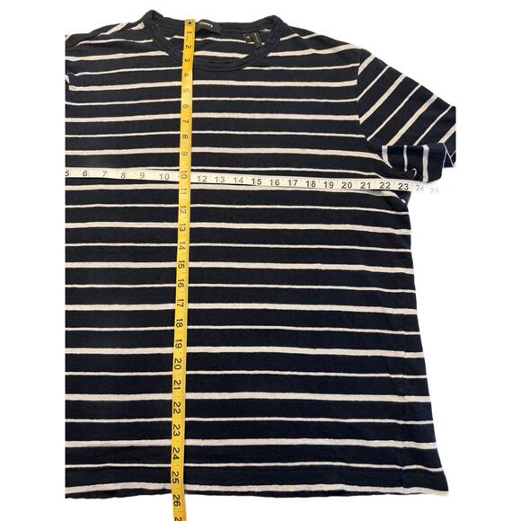 Theory Women's XXL Blue/White T-shirt, LINEN & Cotton Beach/ Preppy/ Plus Size - Picture 2 of 4